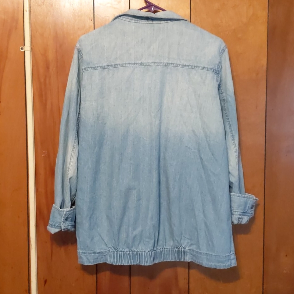 Denim Button-Up Jacket - image 2